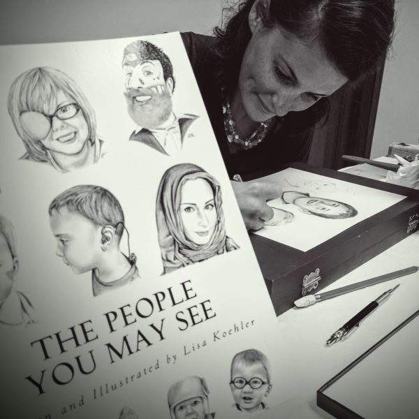 Author Lisa Koehler signing 'The People You May See' book