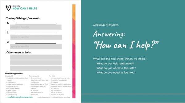 Answering 'How can I help' worksheet preview