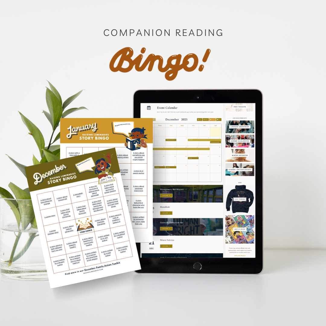 preview of january and december reading bingo printable companions for the books for littles family action toolkits
